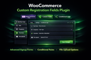 Custom User Registration Fields for WooCommerce – Advanced Signup Form & User Data Builder Plugin