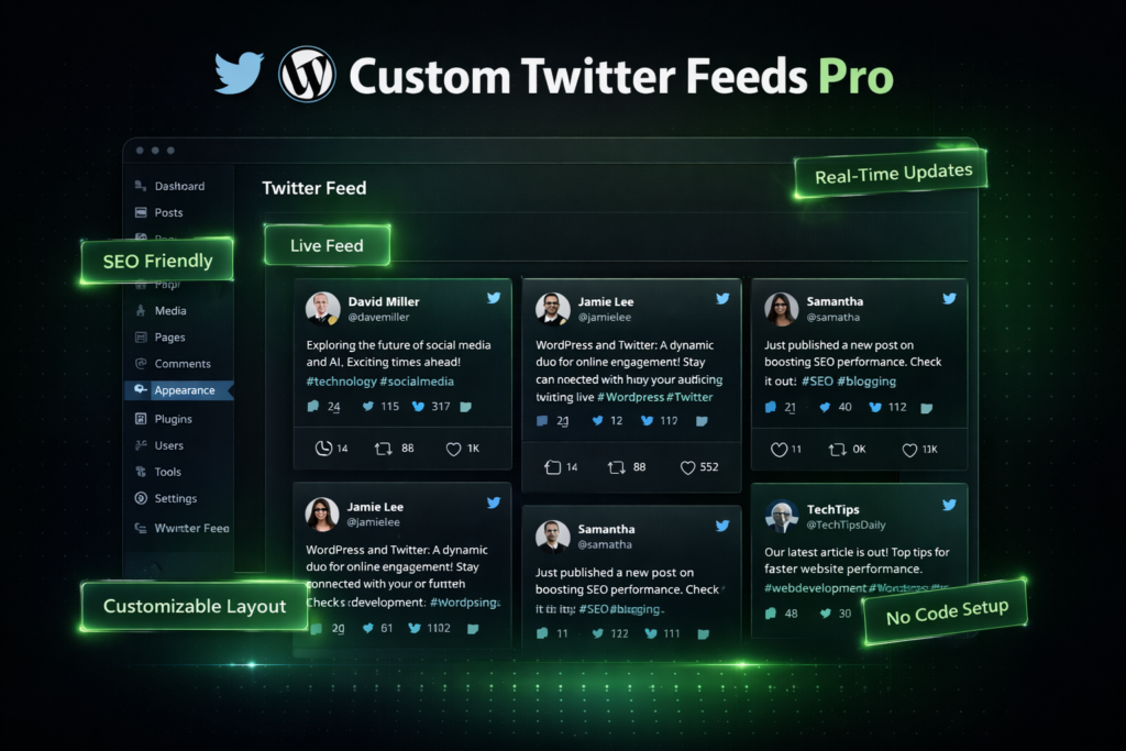 Custom Twitter Feeds Pro WordPress Plugin – Embed Live X (Twitter) Feed with Full Customization & SEO Optimization