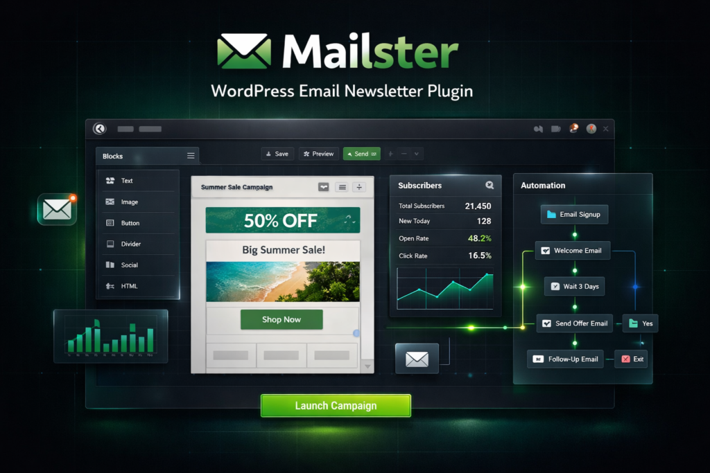 Mailster WordPress Email Newsletter Plugin – Self Hosted Email Marketing & Automation System
