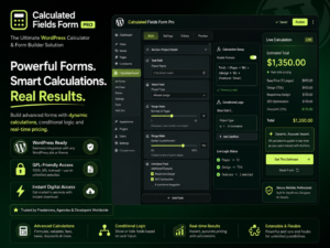 Calculated Fields Form Pro – WordPress Pricing Calculator & Dynamic Form Builder Plugin