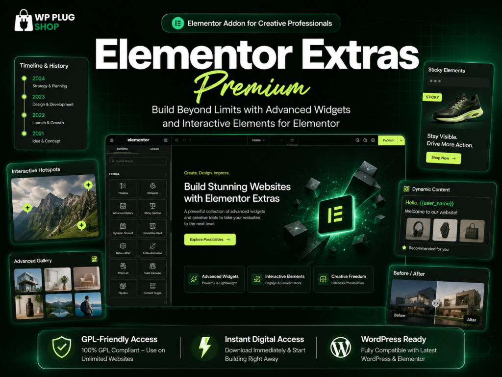 Elementor Extras Premium 2.2.52 – Advanced Widgets & Creative Addons for Elementor