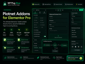 Piotnet Addons for Elementor Pro – Advanced Forms, Dynamic Content & WooCommerce Builder