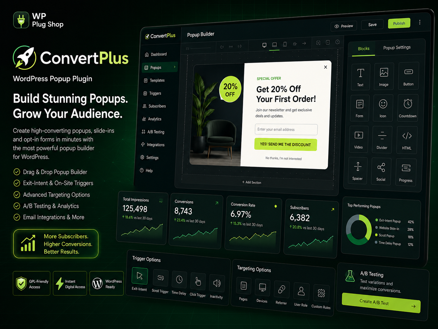 ConvertPlus WordPress Popup Plugin – Exit Intent Lead Generation & Conversion Optimization Tool