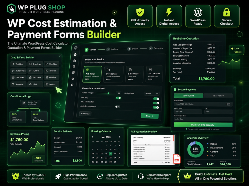 WP Cost Estimation & Payment Forms Builder – WordPress Cost Calculator, Quote & Payment Plugin