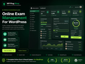 Online Exam Management & Student Results System WordPress Plugin