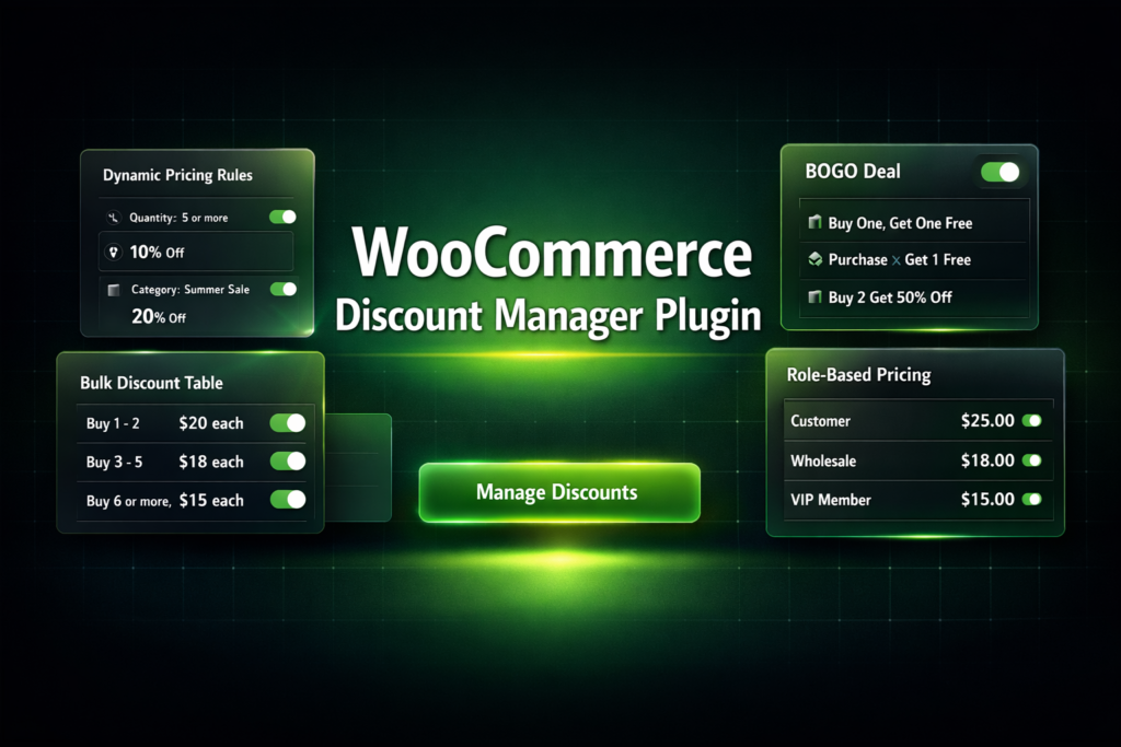 WooCommerce Discount Manager Plugin – Dynamic Pricing, Bulk & Role-Based Discounts