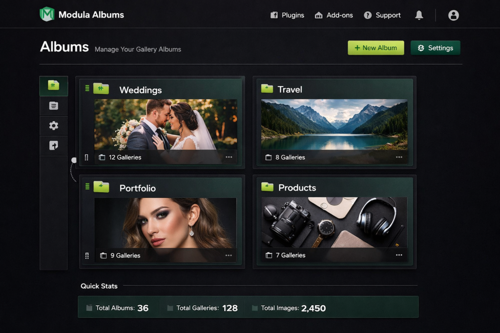 Modula Albums – WordPress Gallery Albums & Portfolio Organizer Plugin