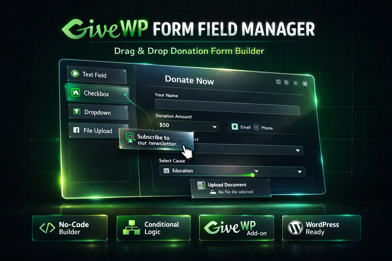 GiveWP Form Field Manager – Advanced No-Code Donation Form Customization Add-on