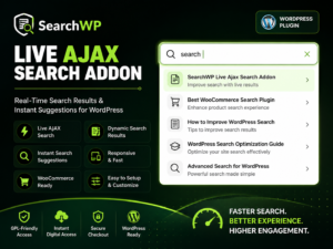 SearchWP Live Ajax Search Addon – Real-Time AJAX Search for WordPress & WooCommerce