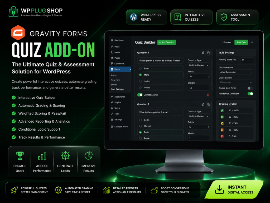 Gravity Forms Quiz Add-On – Interactive Quiz Builder for WordPress