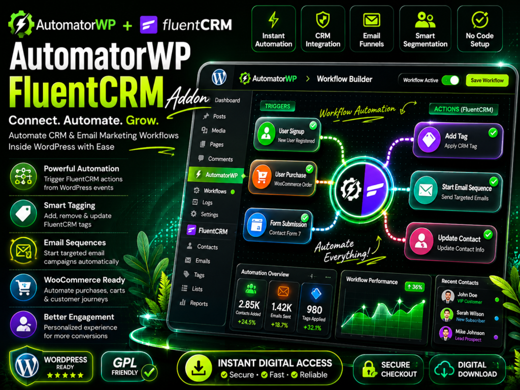 AutomatorWP FluentCRM Addon – WordPress CRM & Email Automation Integration Plugin