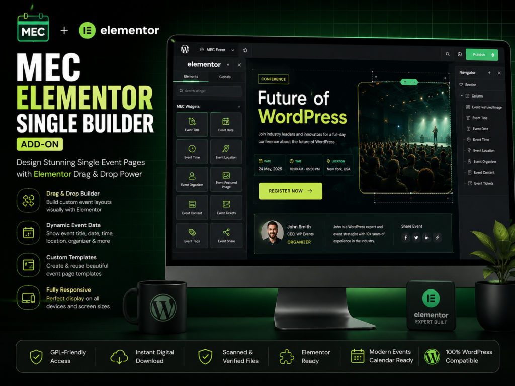 MEC Elementor Single Builder Add-on – Custom Event Page Builder for WordPress & Elementor