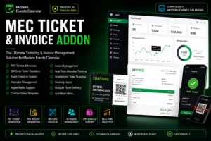 MEC Ticket and Invoice Addon – Event Ticketing, QR Check-In & Invoice Management for WordPress
