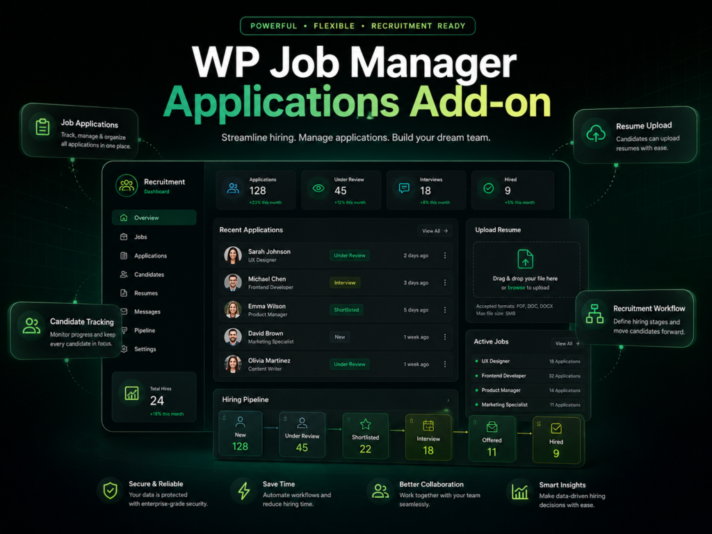 WP Job Manager Applications Add-on – WordPress Job Application & Candidate Management Plugin
