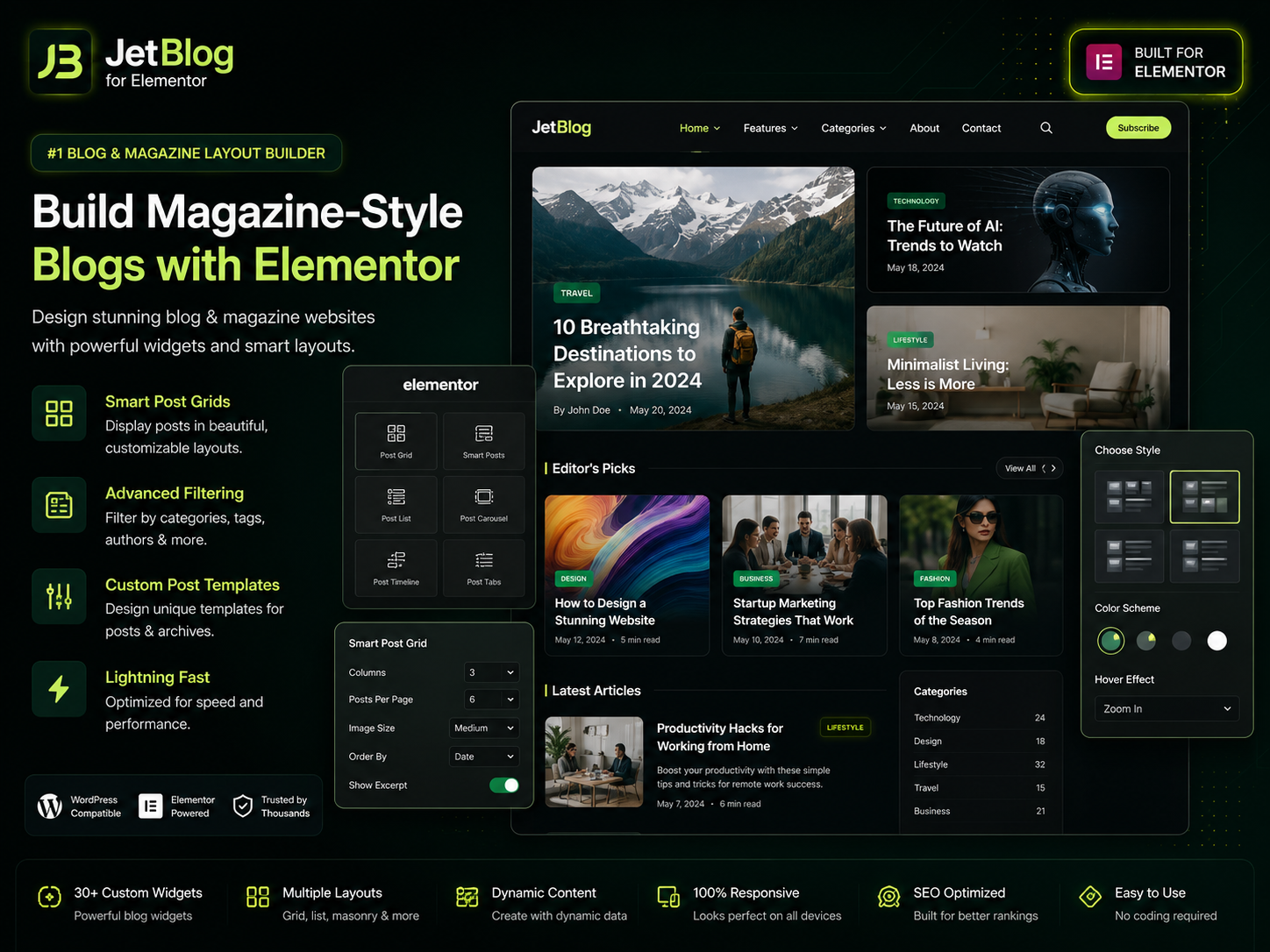 JetBlog Elementor Plugin – Advanced Blog, News & Magazine Layout Builder for WordPress
