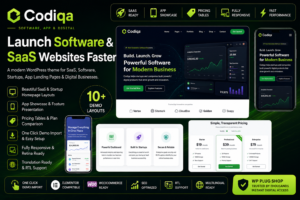 Codiqa – Software, App & Digital WordPress Theme for SaaS & Startups