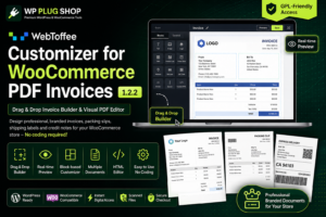 WebToffee Customizer for WooCommerce PDF Invoices 1.2.2 – Drag & Drop Invoice Builder & Visual PDF Editor