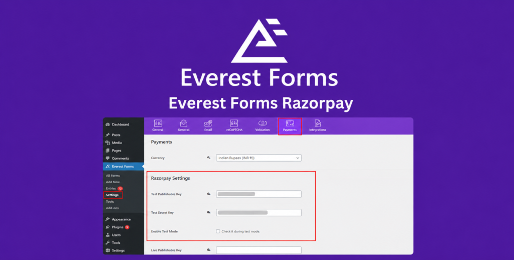 Everest Forms Razorpay – UPI & Online Payment Gateway Addon for WordPress