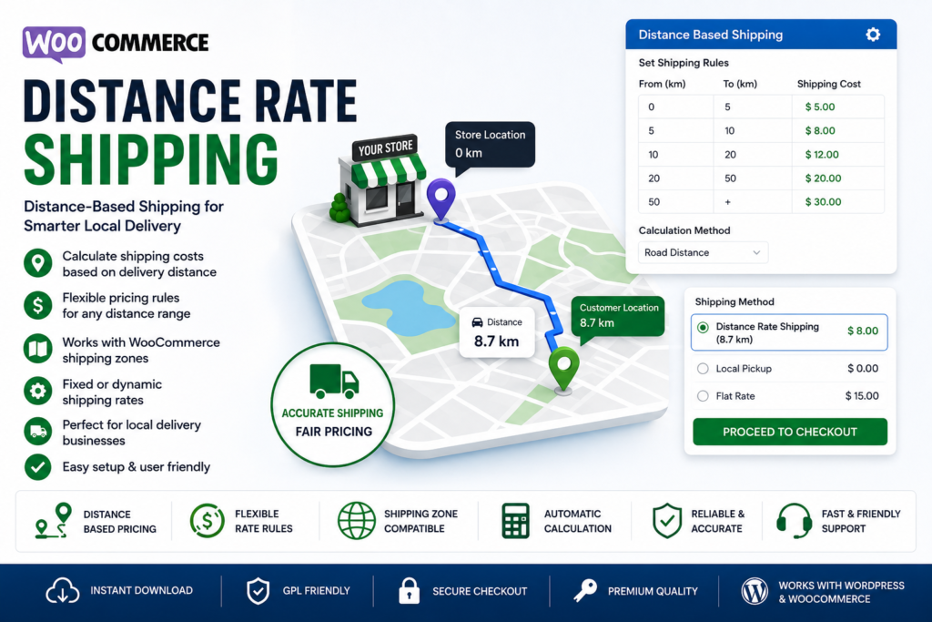 WooCommerce Distance Rate Shipping – Distance-Based Shipping Calculator