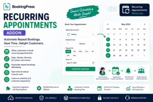 BookingPress Recurring Appointments Addon – Automated Repeat Booking Scheduler