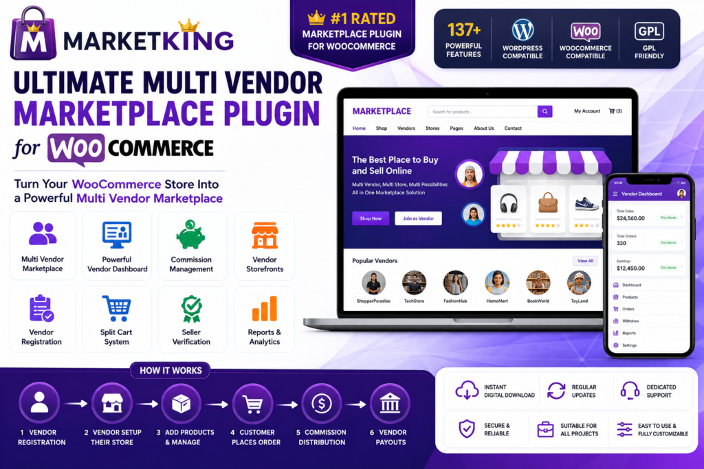 MarketKing – Ultimate Multi Vendor Marketplace Plugin for WooCommerce