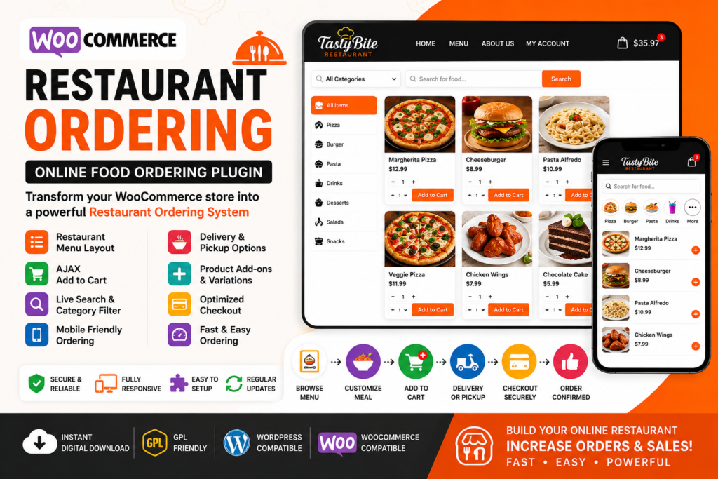 WooCommerce Restaurant Ordering – Online Food Ordering Plugin