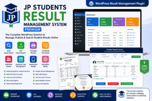 JP Students Result Management System Premium – WordPress Result Management Plugin