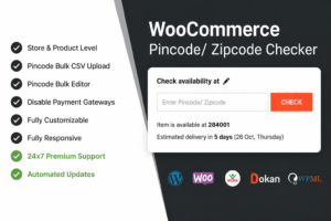 WooCommerce Pincode Zipcode Checker – Delivery Availability Plugin