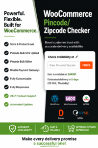 WooCommerce Pincode Zipcode Checker – Delivery Availability Plugin
