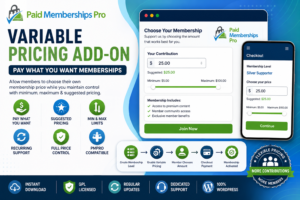 Paid Memberships Pro Variable Pricing Add-on – Pay What You Want Memberships