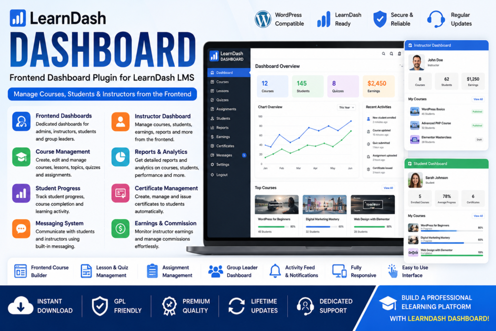 LearnDash Dashboard – Frontend Dashboard Plugin for LearnDash LMS