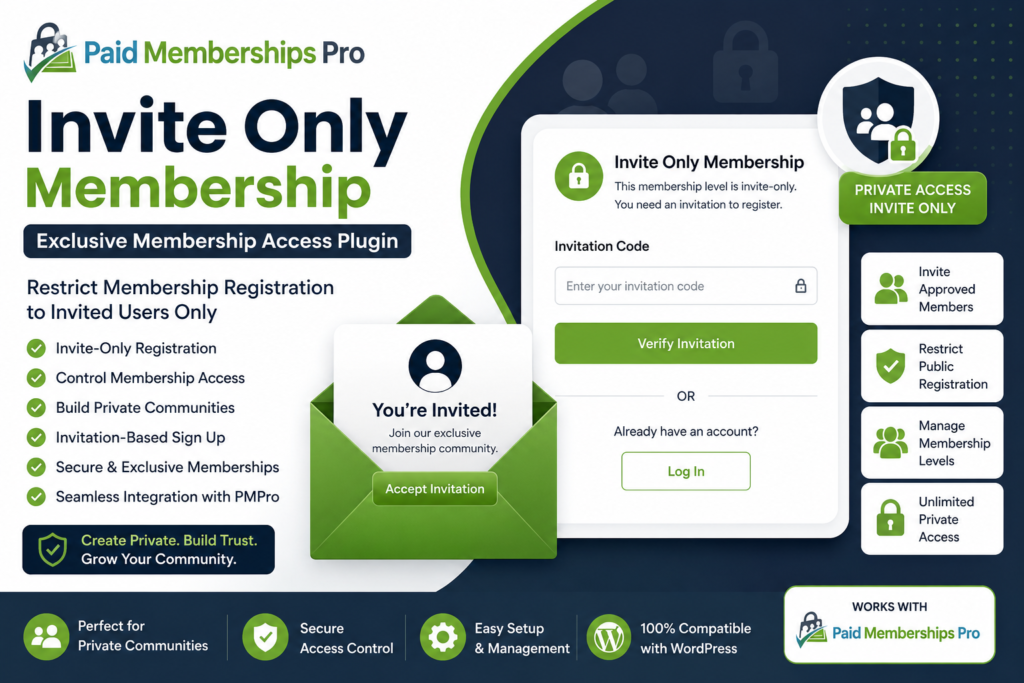 Paid Memberships Pro Invite Only Membership – Exclusive Membership Access Plugin