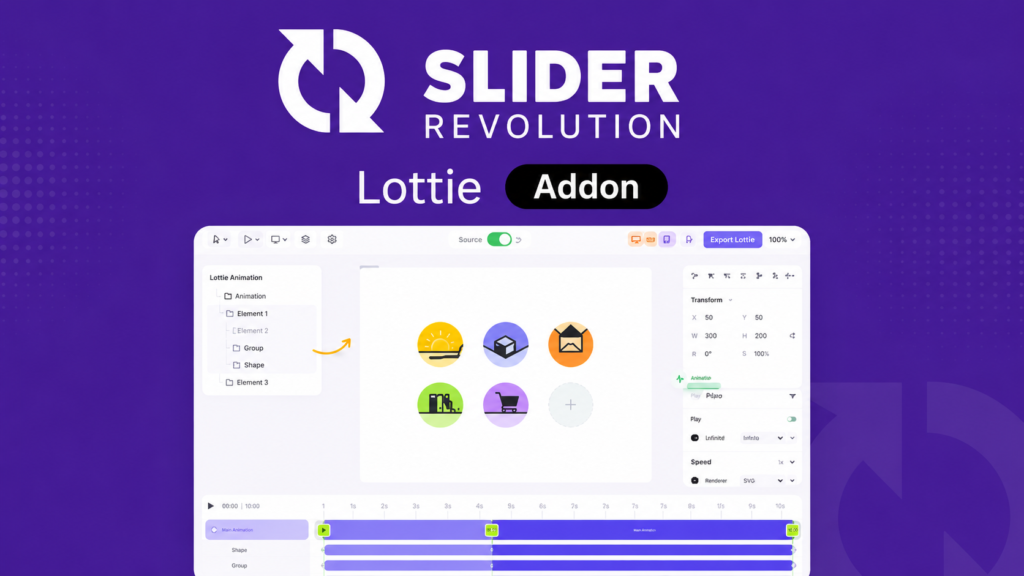 Slider Revolution Lottie AddOn for WordPress – Premium Animation Extension