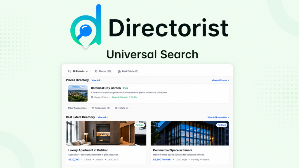 Directorist Universal Search – Smart Multi-Directory Search Plugin for WordPress