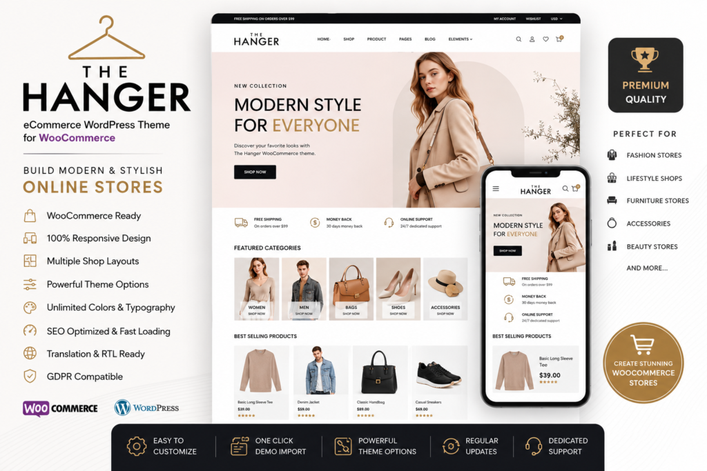 The Hanger – eCommerce WordPress Theme for WooCommerce