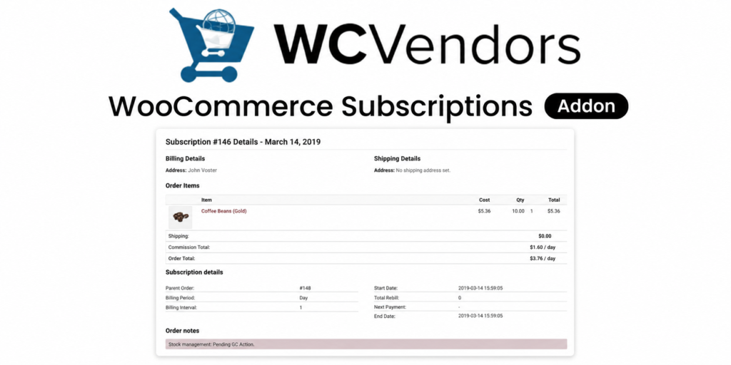 WC Vendors WooCommerce Subscriptions | Vendor Subscription Products
