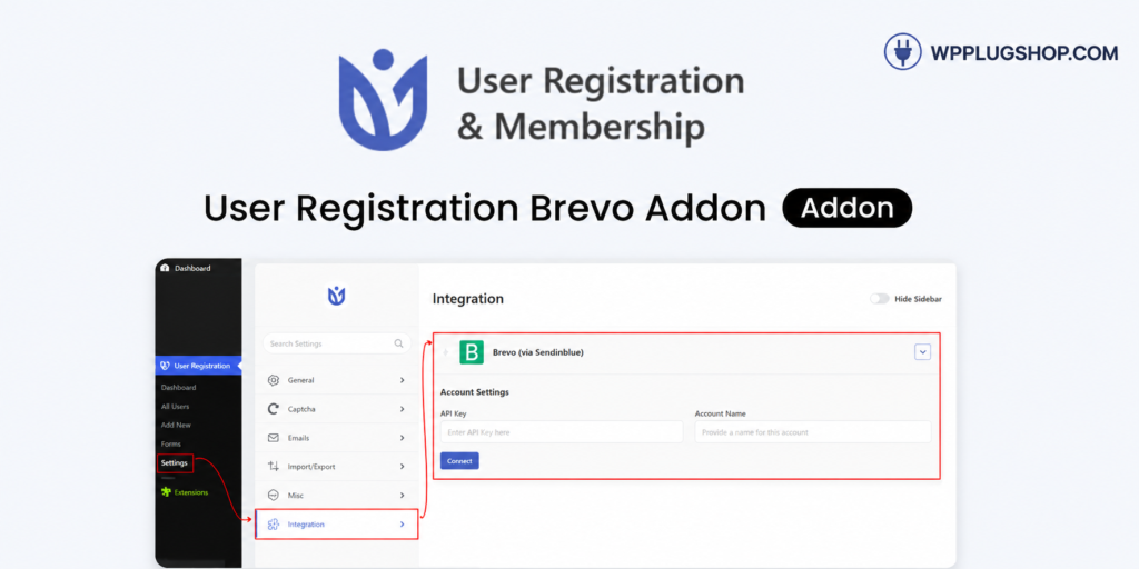 User Registration Brevo Addon – WordPress Email Marketing Automation Integration