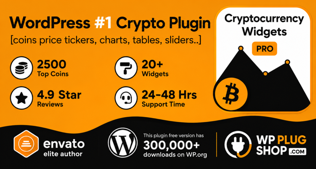 Cryptocurrency Widgets Pro – Live Crypto Widgets Plugin for WordPress