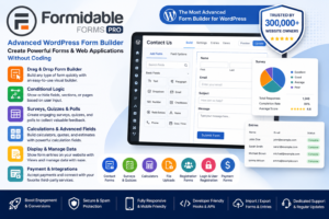 Formidable Forms Pro – Advanced Drag & Drop Form Builder for WordPress