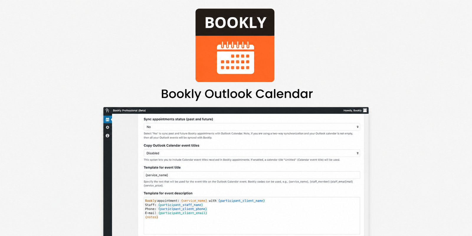 Bookly Outlook Calendar Sync Add-on – WordPress Two-Way Appointment Integration with Microsoft Outlook