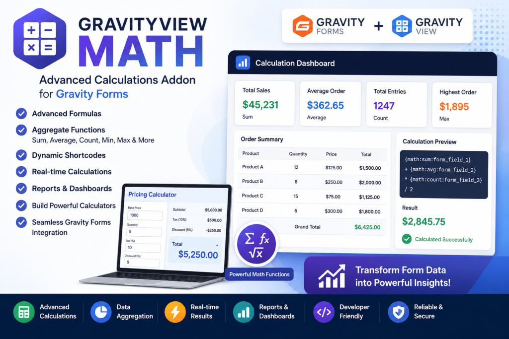 GravityView Math – Advanced Calculations Addon for Gravity Forms