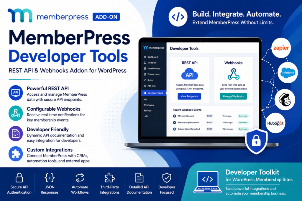 MemberPress Developer Tools – REST API & Webhooks Addon for WordPress