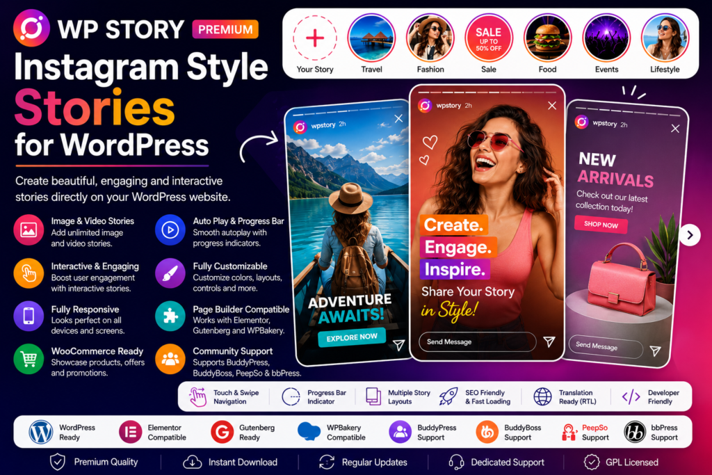 WP Story Premium – Instagram Style Stories for WordPress