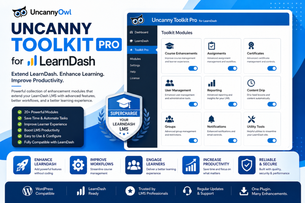 Uncanny Toolkit Pro for LearnDash – Premium LearnDash Enhancement Plugin