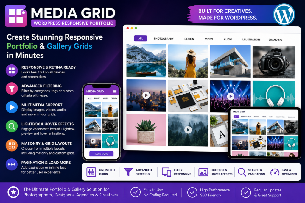 Media Grid – WordPress Responsive Portfolio Plugin