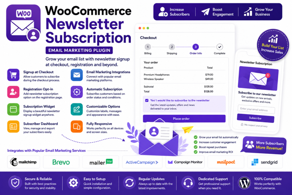 WooCommerce Newsletter Subscription – Email Marketing Plugin
