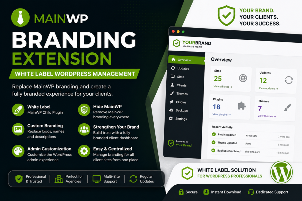 MainWP Branding Extension – White Label WordPress Management