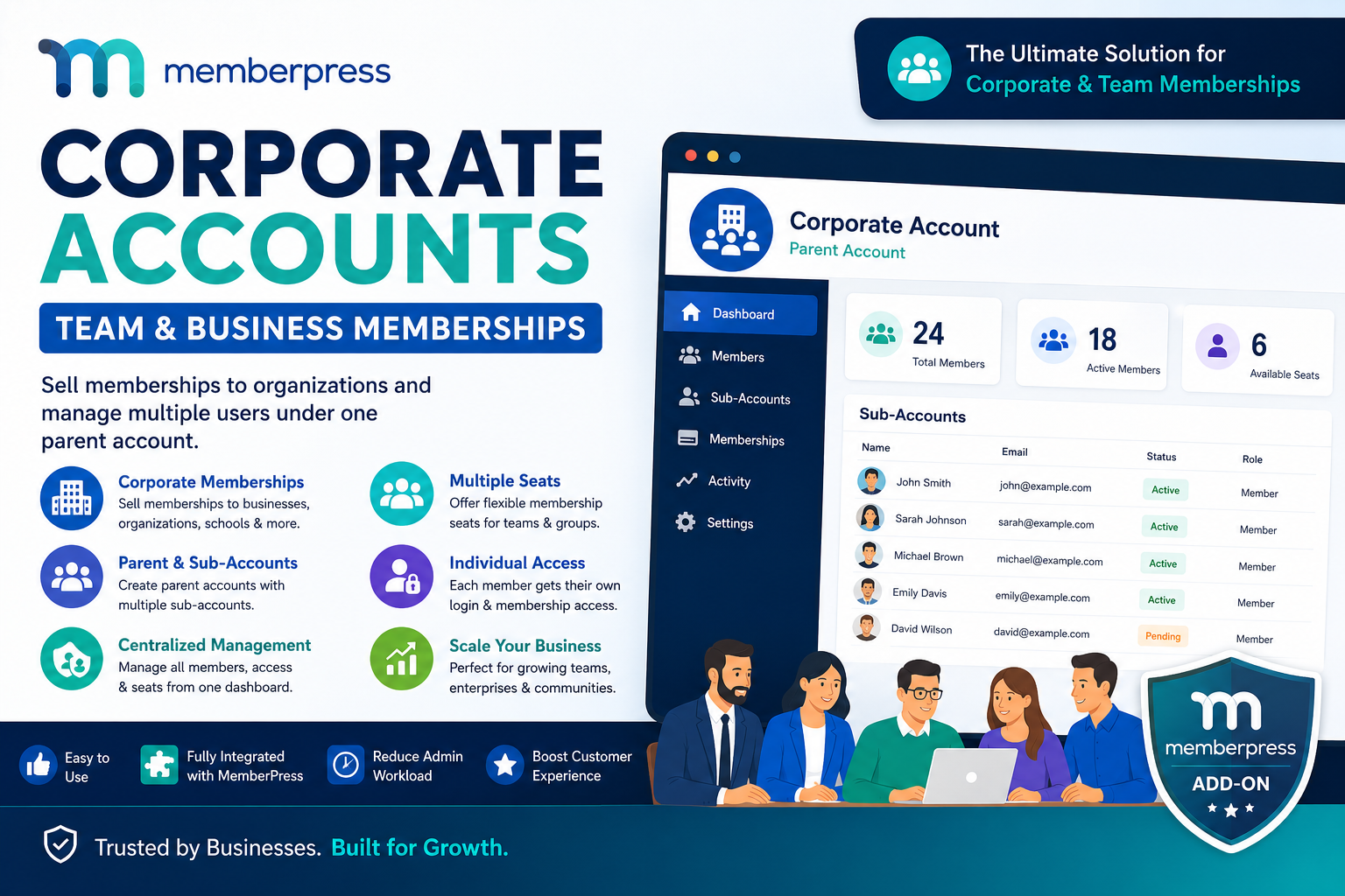 MemberPress Corporate Accounts – Team & Business Memberships
