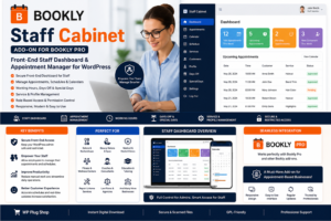 Bookly Staff Cabinet Add-on for Bookly Pro – Front-End Staff Dashboard & Appointment Manager for WordPress