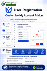 User Registration Customize My Account Addon – Custom Member Dashboard for WordPress